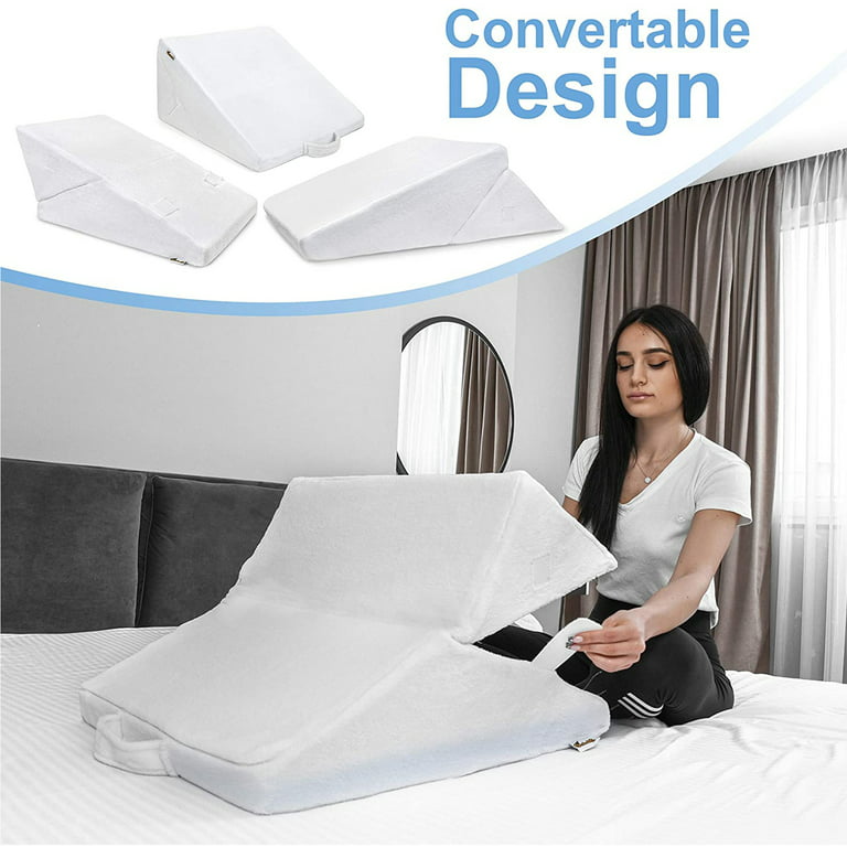Bed Wedge Pillow Multipurpose Adjustable Leg Support Pillow Cooling Gel Memory