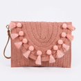 thumbnail image 6 of Woven Wicker Clutch Bag Straw Purse For Girls Summer Beach Crossbody Handbags with Adjustable Shoulder Strap, 6 of 6