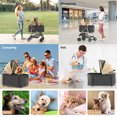 thumbnail image 3 of Pet Stroller with 4 Wheels, Foldable Pet Travel Carrier for Small/Medium Dogs Cats up to 55lbs, Detachble Basket Removable Carriert Car Seat 3 in 1 Multifunctional, 3 of 9