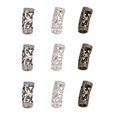 thumbnail image 1 of Alloy Tube Beads Metal Alloy Hollow Out Tube Beads for Jewelry Making 45Pcs, 1 of 4