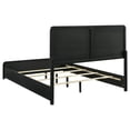 thumbnail image 4 of Cavy Queen Size Bed, Channel Tufted Upholstered Headboard, Black Gray, 4 of 9