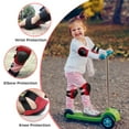 thumbnail image 5 of BOSONER Basic Kids Protective Gear: Kids Knee Pads and Elbow Pads with Wrist Guards Set for 3-15 Years - Design for Roller Skates, Cycling, BMX Bike, Skateboard, Inline Skating, Scooter Riding Sports, 5 of 8
