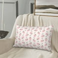 thumbnail image 5 of Zufioo Floral Strawberr Print Double-sided Plush Pillow Cover,Decorative Pillow Protector without Pillow Core, Suitable for Sofa, Bedroom, Car-20"x30", 5 of 6