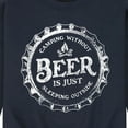 thumbnail image 3 of Instant Message - Camping Without Beer - Men's Crew Neck Fleece Pullover, 3 of 6