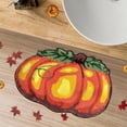 thumbnail image 5 of ToyKingdee Pumpkin Imitation Cashmer Carpet Pad Entrance Blanket Bedside Blanket 24x16 In Small And Cute Decorative Carpet, 5 of 6