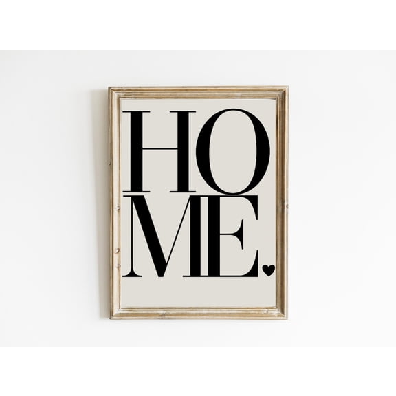 Home Wall Art Poster: Minimalist Black And White Typography, Unframed Poster Size 8x12
