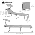 thumbnail image 3 of Outsunny 2 Pcs Chaise Longue d'Extérieur, Chaise Longue Pliante Réglable, Gris, 3 of 10