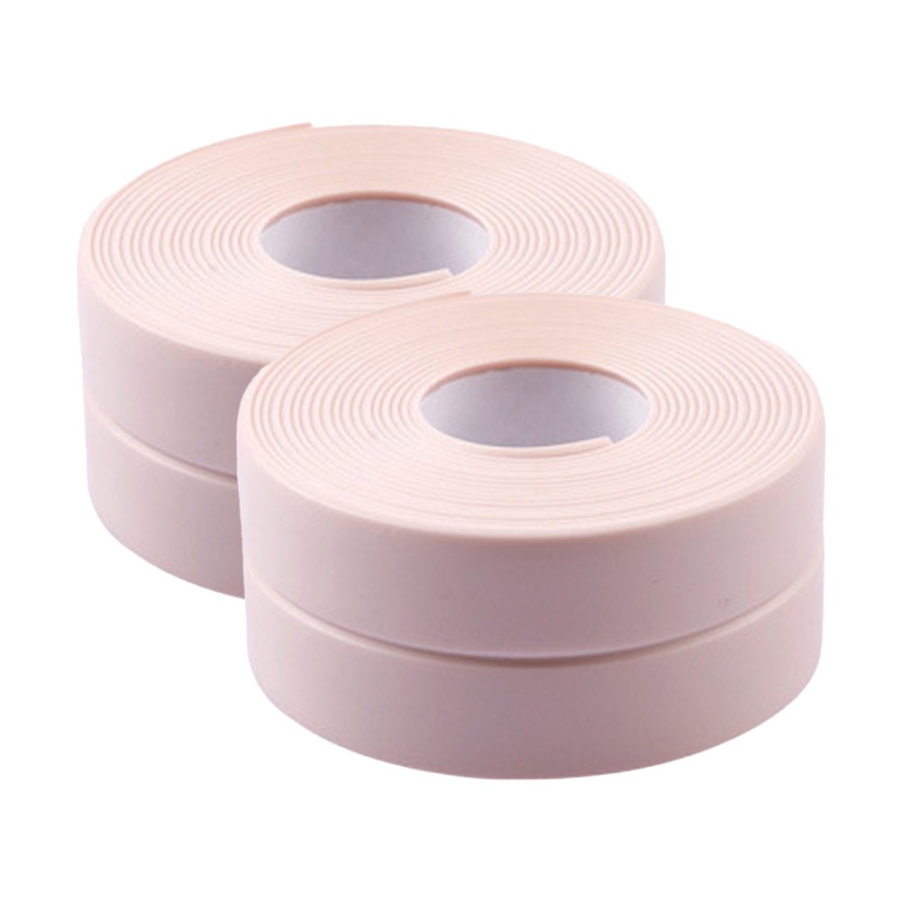 2 Rolls Self Adhesive Waterproof Caulk Strip Sealing Tape For Bathroom Kitchen