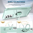 thumbnail image 3 of Nalacover For Samsung Galaxy A32 5G Slim Case,Luxury Hybrid Hard PC and TPU Rugged Bumper 3-In-1 Rotatable Magnetic Ring Kickstand Four Corner Guard Shockproof Anti-Scratch Back Phone Cover.Green, 3 of 8