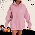 thumbnail image 6 of Women's Hoodies Oversized Long Sleeve Funny Cute Ghost Graphic Hooded Sweatshirts Fall Trendy Comfy Casual Loose Fit Tops, 6 of 8