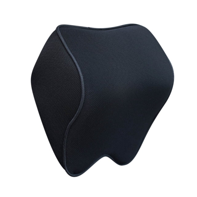 Ohufall 100% Memory Foam Car Neck Pillow Adjustable Strap Cervical Support Pillow Travel Essentials Breathable Removable Cover