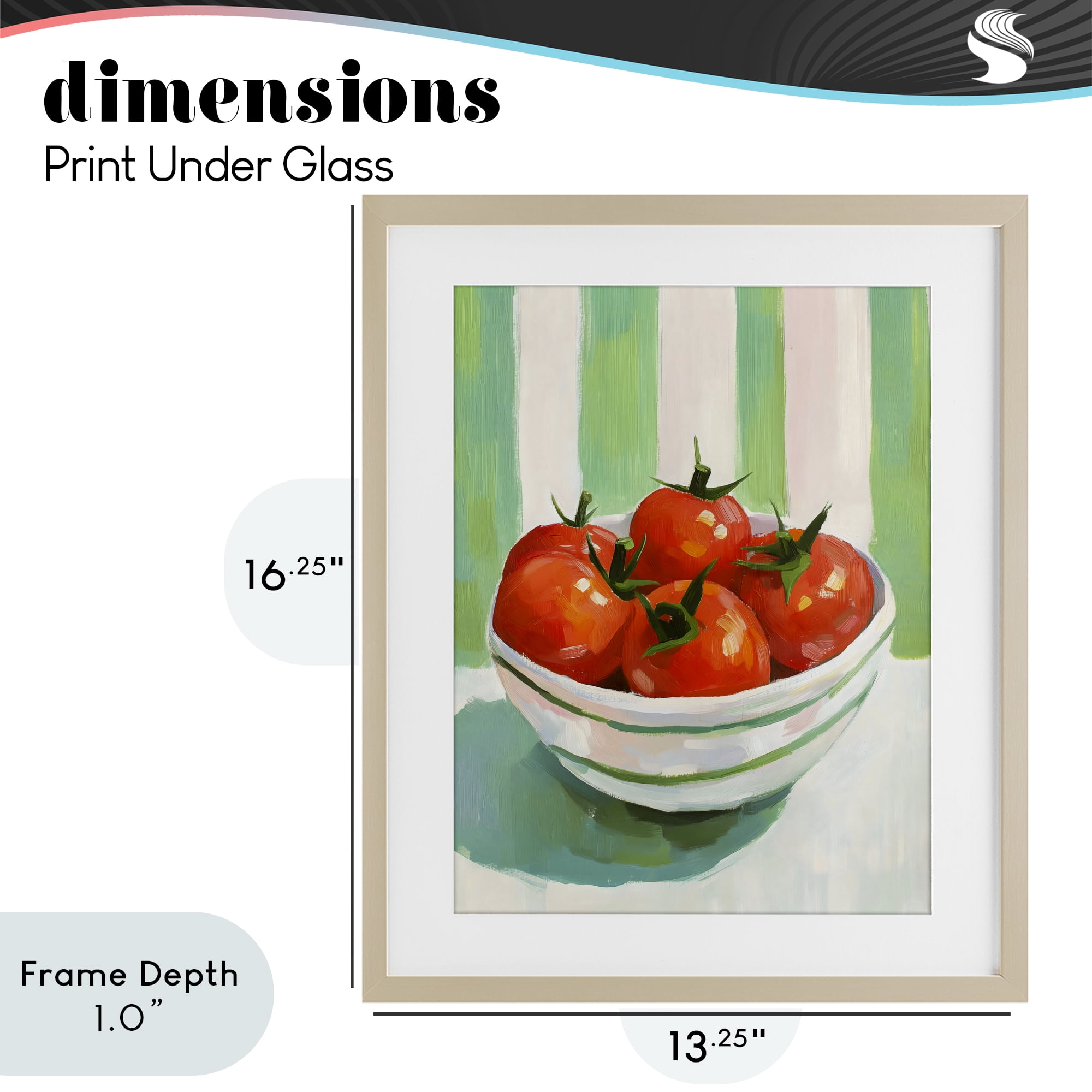 Stupell Industries Bowl of Fresh Tomatoes Birch Framed Print Under Glass, design by The Prints Vibe