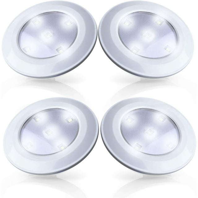 Tap Lights 4 Pack LED Battery Operated Stick On Lights Wireless Closets
