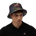 thumbnail image 4 of Kdxio Reflective Bucket Hat - Rainbow Scales Fantasy Dragon Print Bucket Hat for Men,Women, 4 of 6