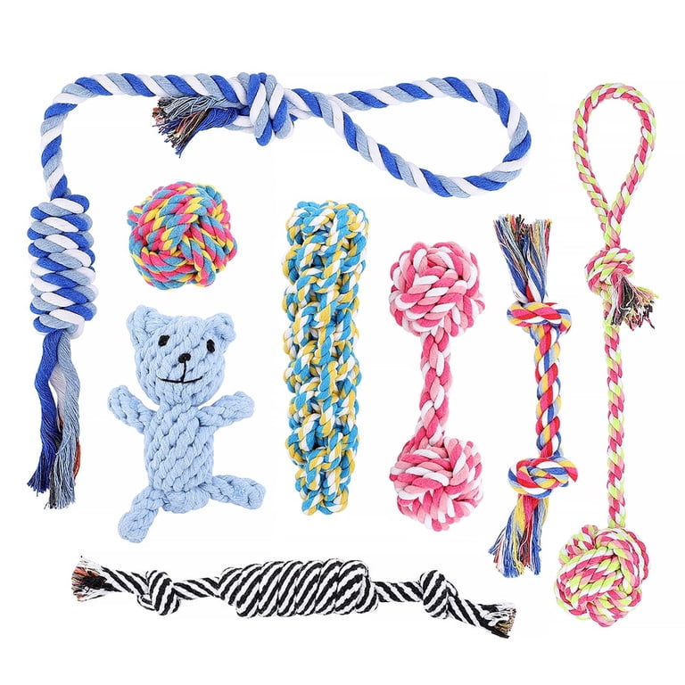 Plutus Pet Cotton Rope Chew Toys, 8-Pack for Dogs photo 1
