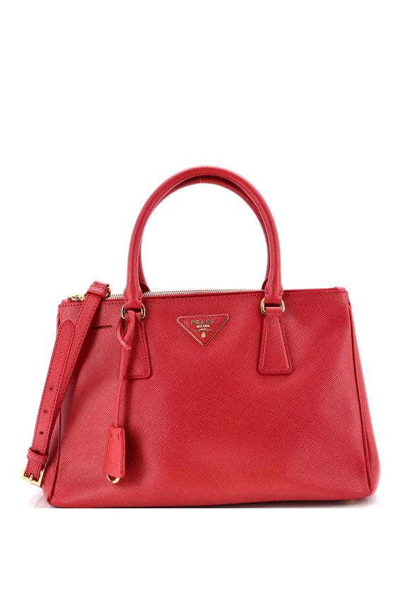 Pre-Owned Double Zip Lux Tote Saffiano Leather Medium By Rebag