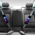 thumbnail image 2 of Chririnla Smoke Skull Auto Seatbelt Covers Heat Insulation Durable Car Seat Belt Pads, Soft Magic Tape Installation Compatible with SUV Van Cars, 2 of 7