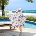 thumbnail image 6 of Toddler Hooded Beach Towel 24x50 Kids Bath Towels Soft Quick Dry for Swim Pool Boys Girls Cute Flamingo Flower Tree, 6 of 7