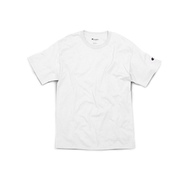 Champion T-Shirt à Manches Courtes pour Hommes, 3TG, Blanc