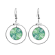 thumbnail image 1 of Hojas verdes mexico totems antigua civilización dibujo Los pendientes cuelgan del aro de la joyería del círculo de la gota Unbranded M, 1 of 3