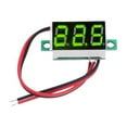 thumbnail image 3 of Mini voltímetro digital LED 0 36 pulgadas 4 5 V-30 V medidor voltios 2 cables () verde, 3 of 7