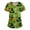 19# Green, variant on Halloween Scrub Tops for Women Casual Short Sleeve Crewneck Funny Pumpkin Face Print Loose Tunic Blouse Green 2XL