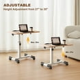 thumbnail image 4 of Support d'Ordinateur Portable Stehtisch avec Roulettes, Table au-Dessus du Lit à Hauteur Réglable, Table de Chevet Mobile pour Hôpital avec Plateau Inclinable, 4 of 7