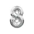 thumbnail image 1 of Globo Metalizado Gigante Forma de Numero 76 cm Celebraciones plateado, 1 of 2