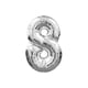thumbnail image 1 of Globo Metalizado Gigante Forma de Numero 76 cm Celebraciones plateado, 1 of 2