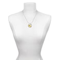 thumbnail image 3 of Delight Jewelry Silvertone Yellow Hibiscus Flower Laugh Ring Charm Necklace, 18", 3 of 4