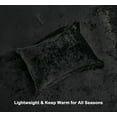 thumbnail image 4 of Chezmoi Collection Lux 3-Piece Black Velvet Comforter Set King Size, All Season Lush Plush Velvet Bedding Set with Soft Washed Microfiber Reverse, 4 of 9
