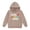 Khaki, variant on Girl's Letter Graphic Hoodies Long Sleeve Hooded Sweatshirts Pullover Preppy Cute Hoodies Trendy First Grade School Uniforms
