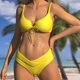 thumbnail image 1 of Traje de baño para mujer, moda, cómodo, bikini, traje de baño liso para mujer, bikinis, trajes de baño para mujer, conjuntos de bikini para mujer, trajes de baño bikini para mujer, 1 of 4