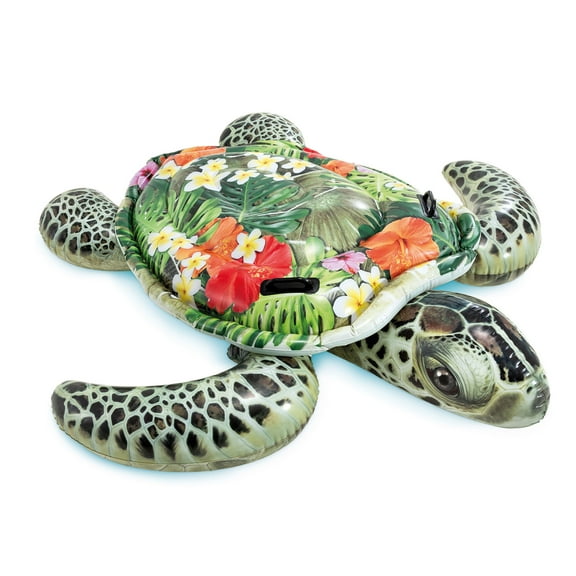 Open Box Intex Realistic Sea Turtle Inflatable Ride-On Float with Handles |