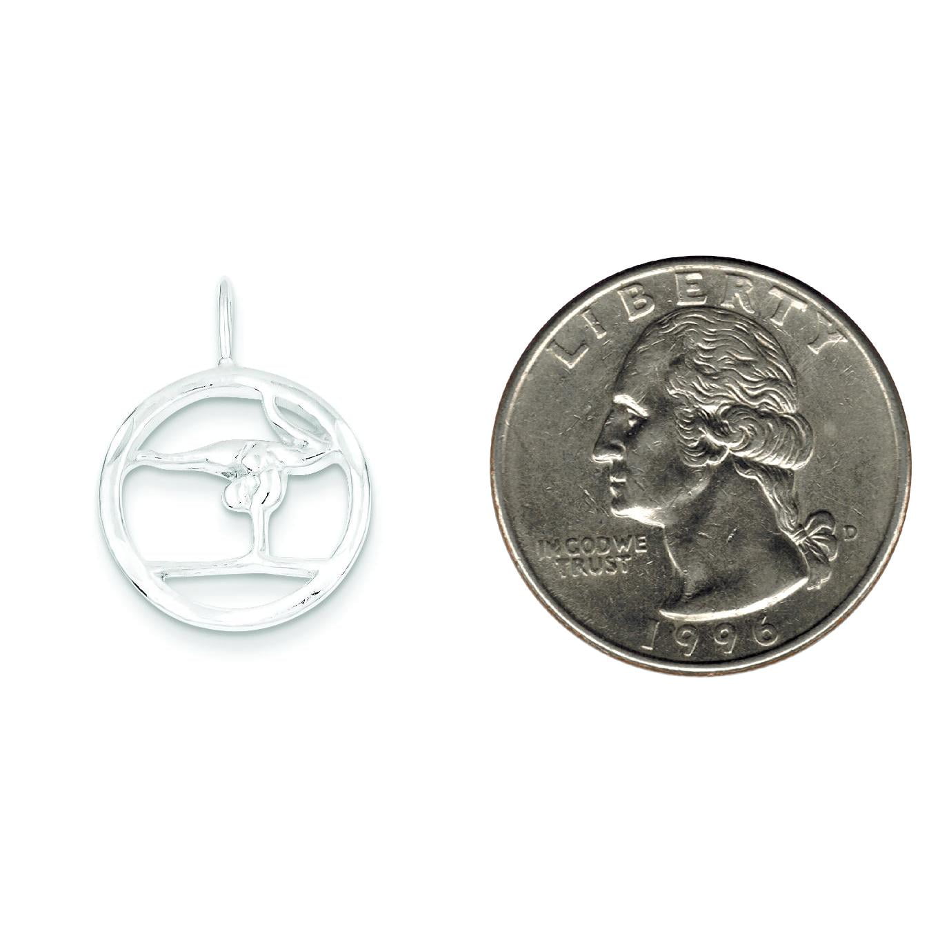 Sterling Silver Gymnastics Charm Gymnast FindingKing