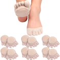 thumbnail image 1 of Black Friday 2022!6 Pairs Toe Topper Socks No Show Liner Socks Five Finger Half Socks Non-Slip Invisible Separated Socks, 1 of 4