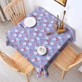 thumbnail image 2 of Blue Butterfly Flower Pattern Square Tablecloth,Waterproof Square Table Cover,Wipeable Spillproof Washable Table Cover for Home Kitchen Party Decor 42"X42"(107x107cm), 2 of 6