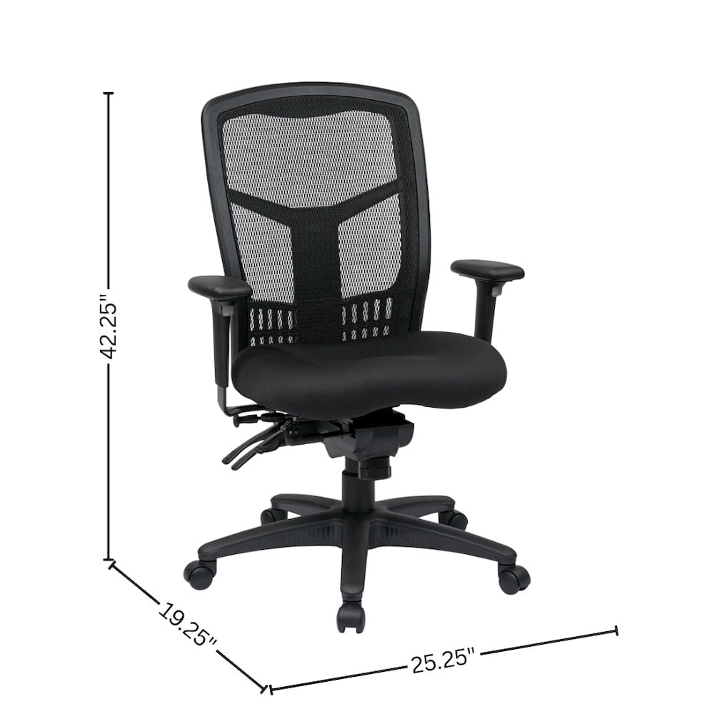 FurniFact Ergonomic Mesh Office Desk Chair – Black High-Back Chair for Comfort