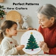 thumbnail image 5 of Merry Christmas Tree Stamped Cross Stitch Kits for Beginners with Hoop Simple Patterns 11CT Counted Embroidery Needlepoint Crafts Arts for DIY Enthusiasts and Home Decor 26x26cm(4), 5 of 8