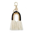 thumbnail image 2 of Qarigey LLavero de arcoíris tejido, accesorio de moda, , decoraciones artesanales, decoración colgante, bolsa colgante Accesorios de disfraces Colorido/Negro, 2 of 6