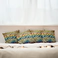 thumbnail image 3 of Ambesonne Leopard Print Throw Pillow Cover Pack of 4, in Rainbow Colors, 4 Pcs-40"x40", Yellow and Multicolor, 3 of 5