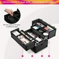 thumbnail image 4 of Byootique Portable Aluminum Makeup Case with Splitter Plate Lockable Cosmetic Train Organizer, 4 of 11
