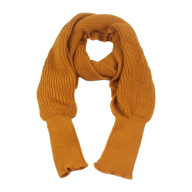 fastboy Foulard Longue d'Hiver pour Femmes avec Manches, Cadeau Jaune Terre