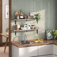 thumbnail image 2 of HOOBRO Set of 2 39.4-Inch Floating Wall Shelves with Metal Brackets, Greige and Black, 2 of 9