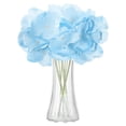 thumbnail image 1 of Uxcell 10 piezas de flores de hortensia artificiales de 16" de seda con tacto real, ramos grandes de hortensia realista para decoración de hogar, cocina, fiesta y boda, azul claro, 1 of 7