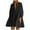 DT-Black, variant on DailyTrove Women's Shirt Dress Mini, Button-Front, Casual Office & Daily Wear, Mid-Weight Cotton Blend, Solid Color
