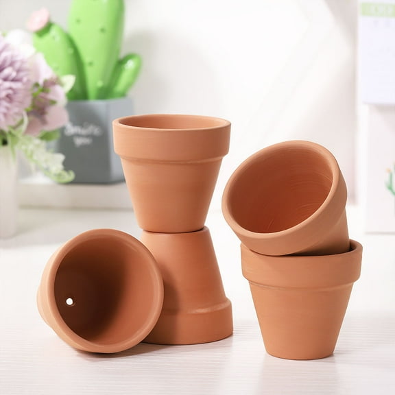 FRCOLOR BESTOMZ 10Pcs Small Mini Terracotta Pot Clay Pottery Planter Cactus Flower Pots Succulent Nursery Pots Wedding Party Favor