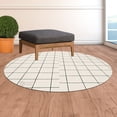 thumbnail image 2 of Teppich Homes Geometric Luxury Under Your Feet Contemporary White Geometric Area Rug, 12' x 12', Handmade, 2 of 6
