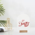 thumbnail image 6 of 4 pcs Clear Blank Acrylic Sign DIY Blank Hexagon Table Sign Clear Acrylic Sign with Wood Base, 6 of 6