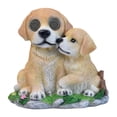 thumbnail image 1 of Lámpara solar para perro de jardín con movimiento de ojos realista, linda y creativa figura de animal hecha de resina para el jardín., 1 of 8